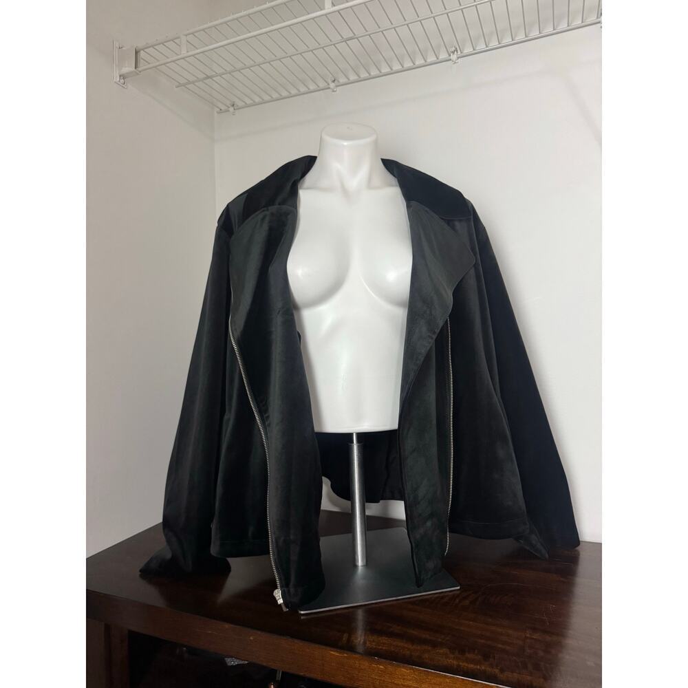 LC Lauren Conrad Black Velour Moto Jacket — Women’s Plus 4X, NWOT - Picture 6 of 10